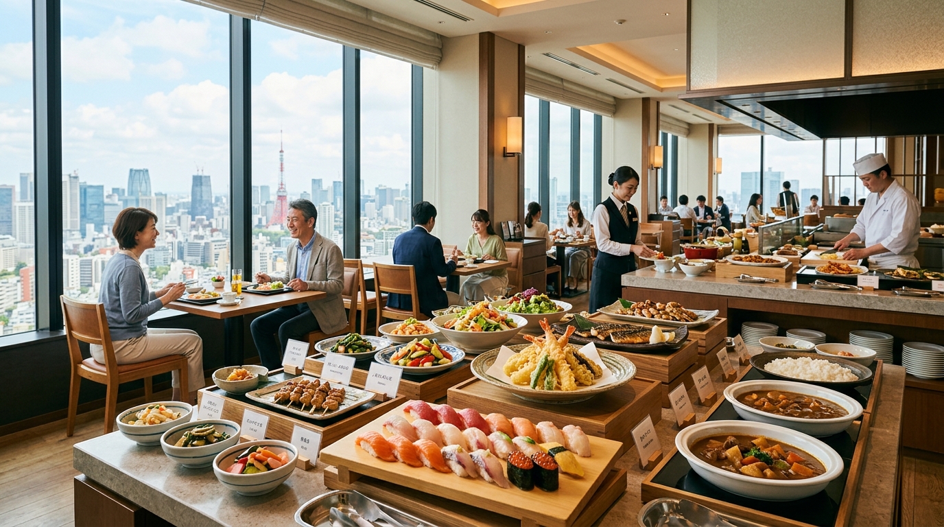 9階ビュッフェの代表的なメニュー