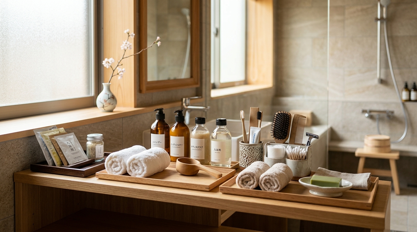 完備されたバスアメニティの写真