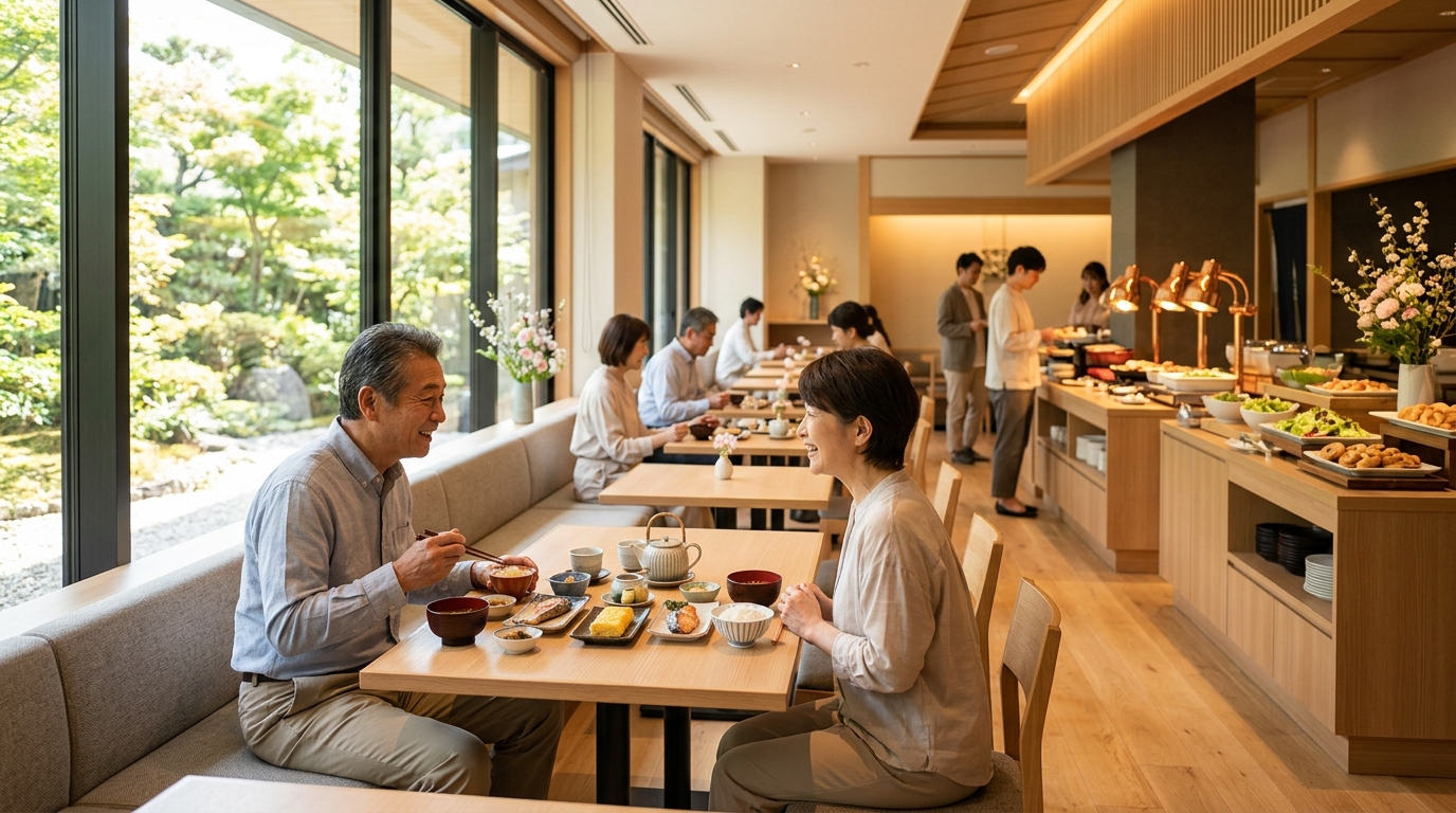 朝食会場の雰囲気と営業時間は?