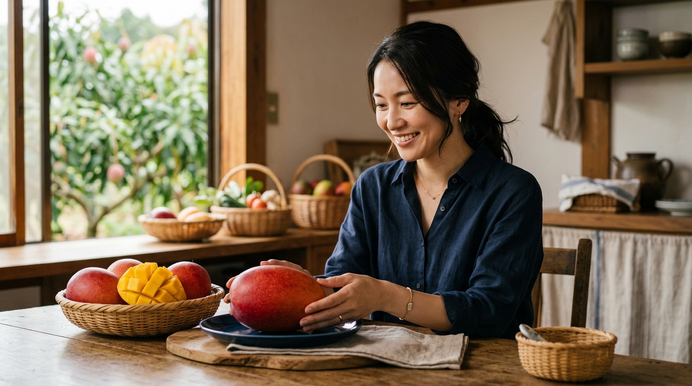 特大サイズの秀品は高級マンゴー
