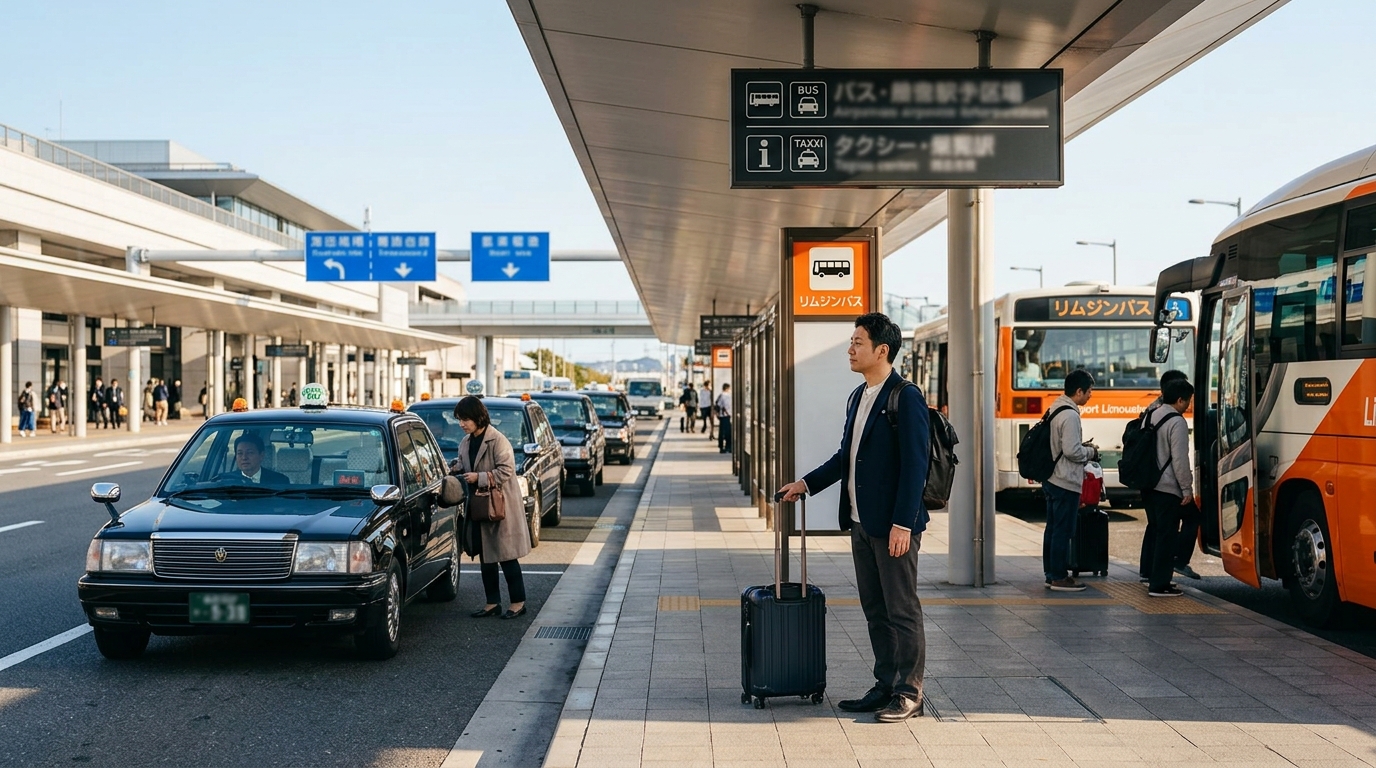空港からのリムジンバスとタクシー料金