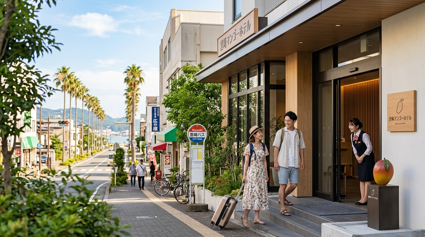 観光に便利な宮崎マンゴーホテルの立地