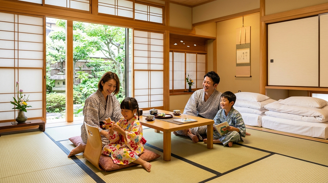 家族連れに嬉しい広々とした客室