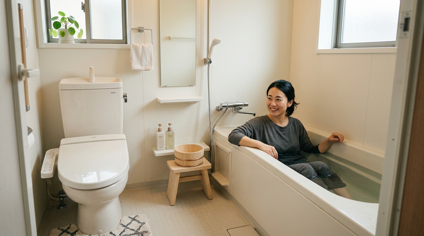 お風呂とトイレはユニットバス