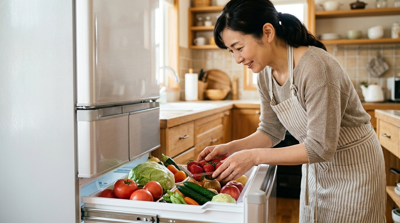 完熟後は冷蔵庫の野菜室へ