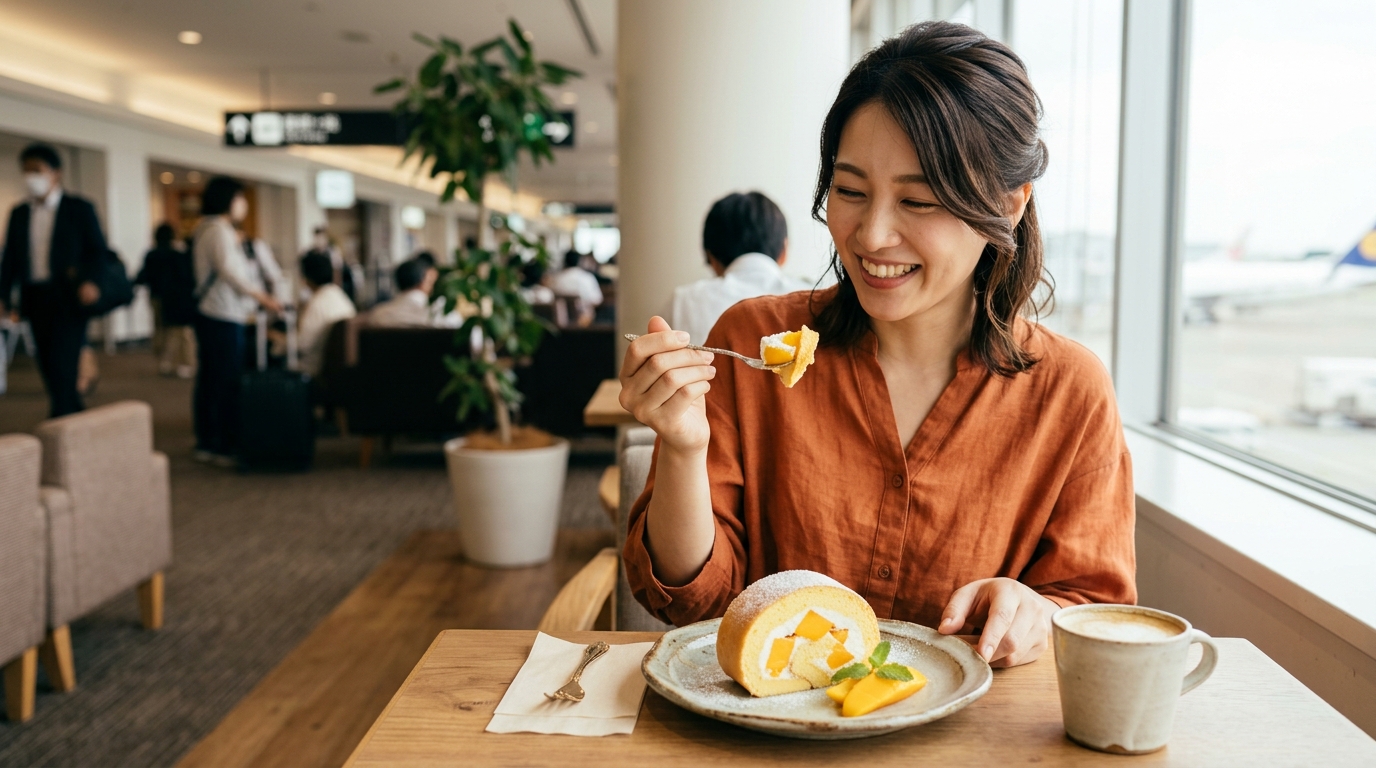 宮崎空港で人気のマンゴーくりーむロール