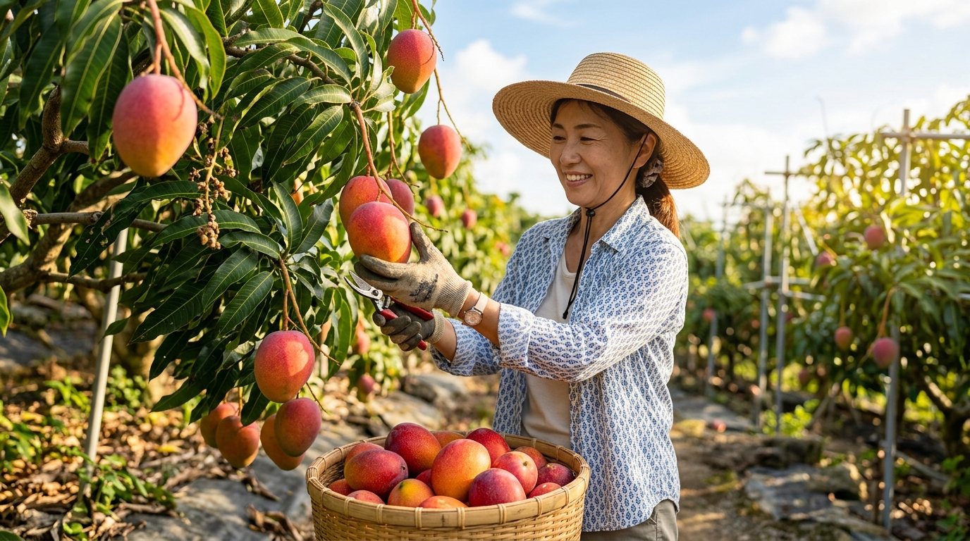 定番アップルマンゴーの収穫時期