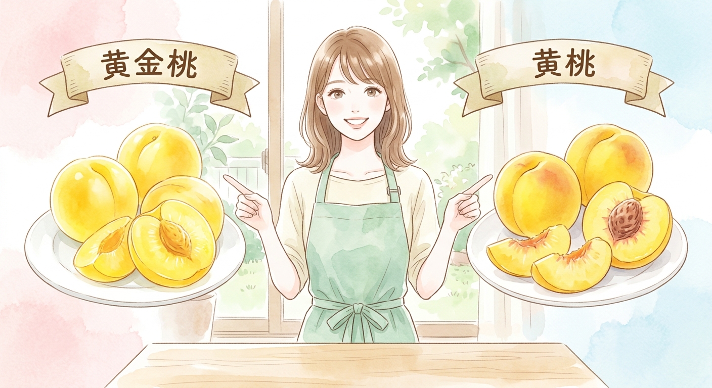 黄金桃と黄桃の値段、違いを比較