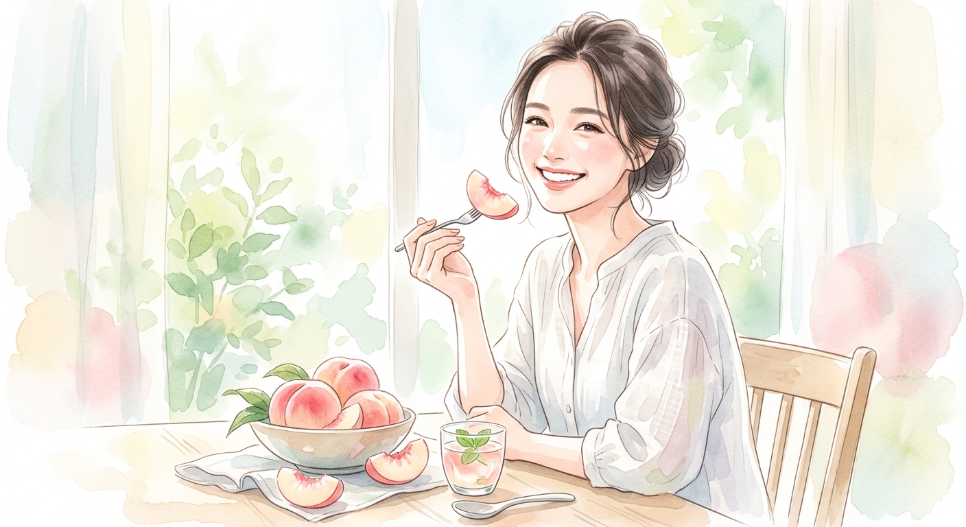 桃で美肌とアンチエイジング効果