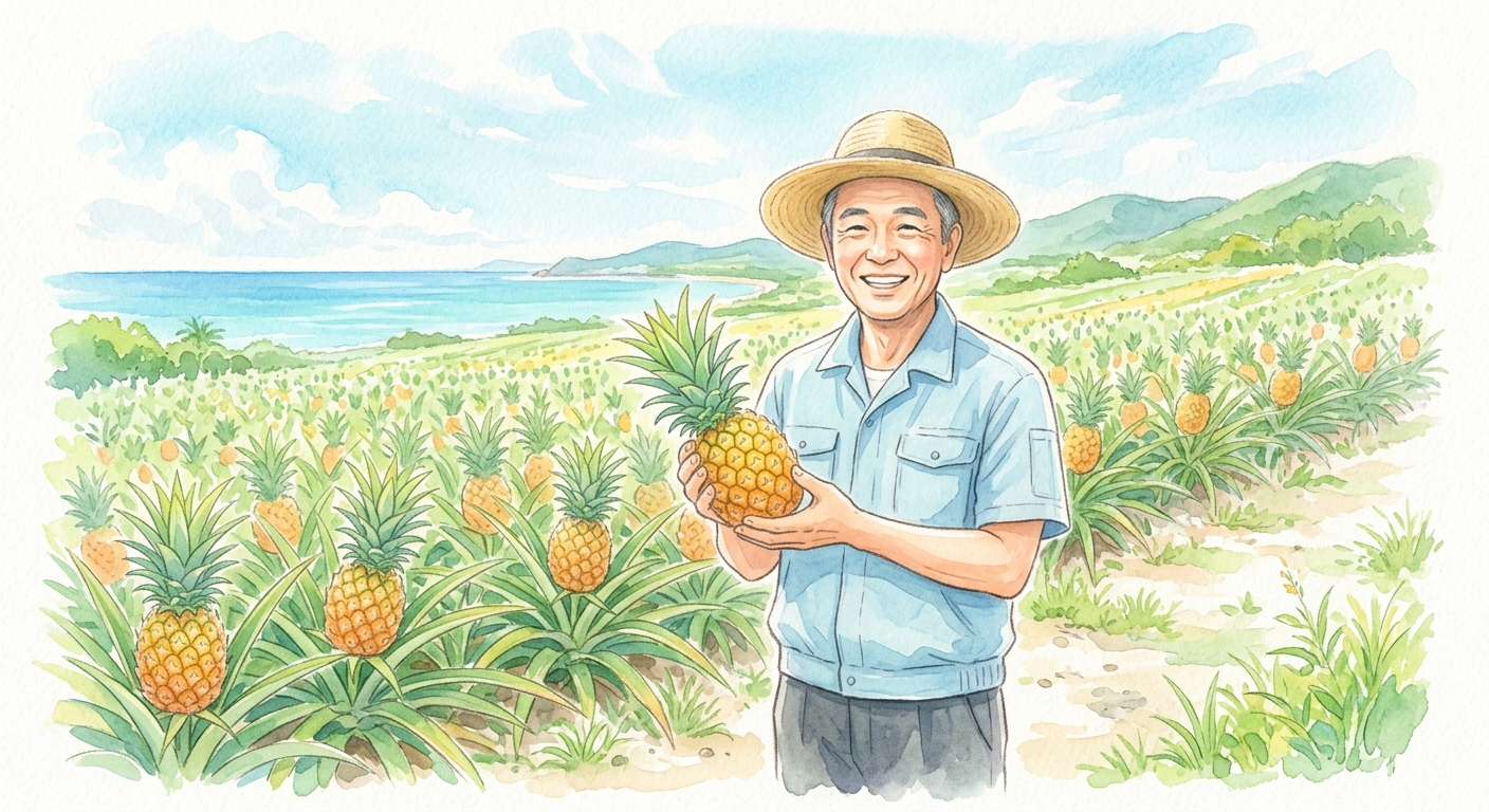 玉城忠男が育む沖縄パイナップルの秘密