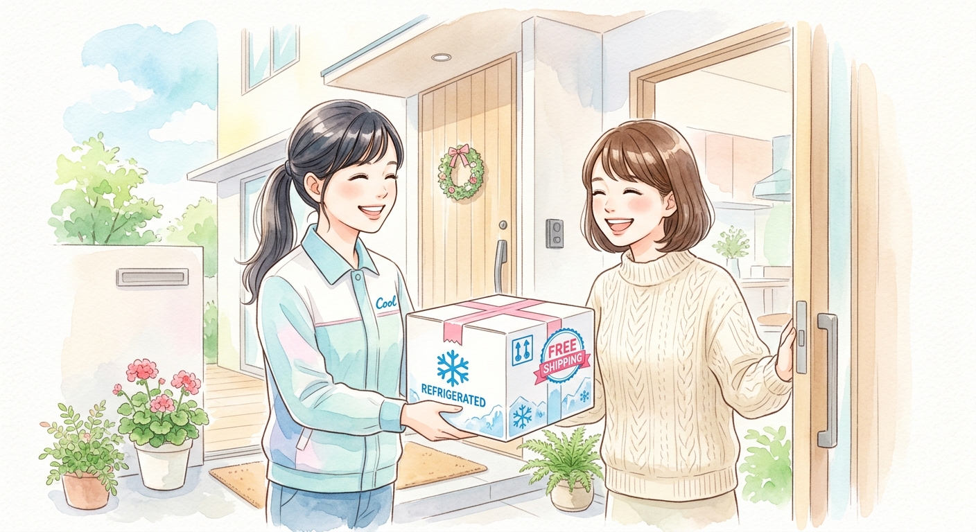 送料無料で届く、クール便配送の詳細