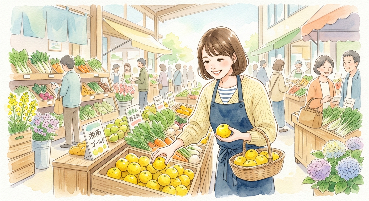 JA直売所で湘南ゴールドを購入