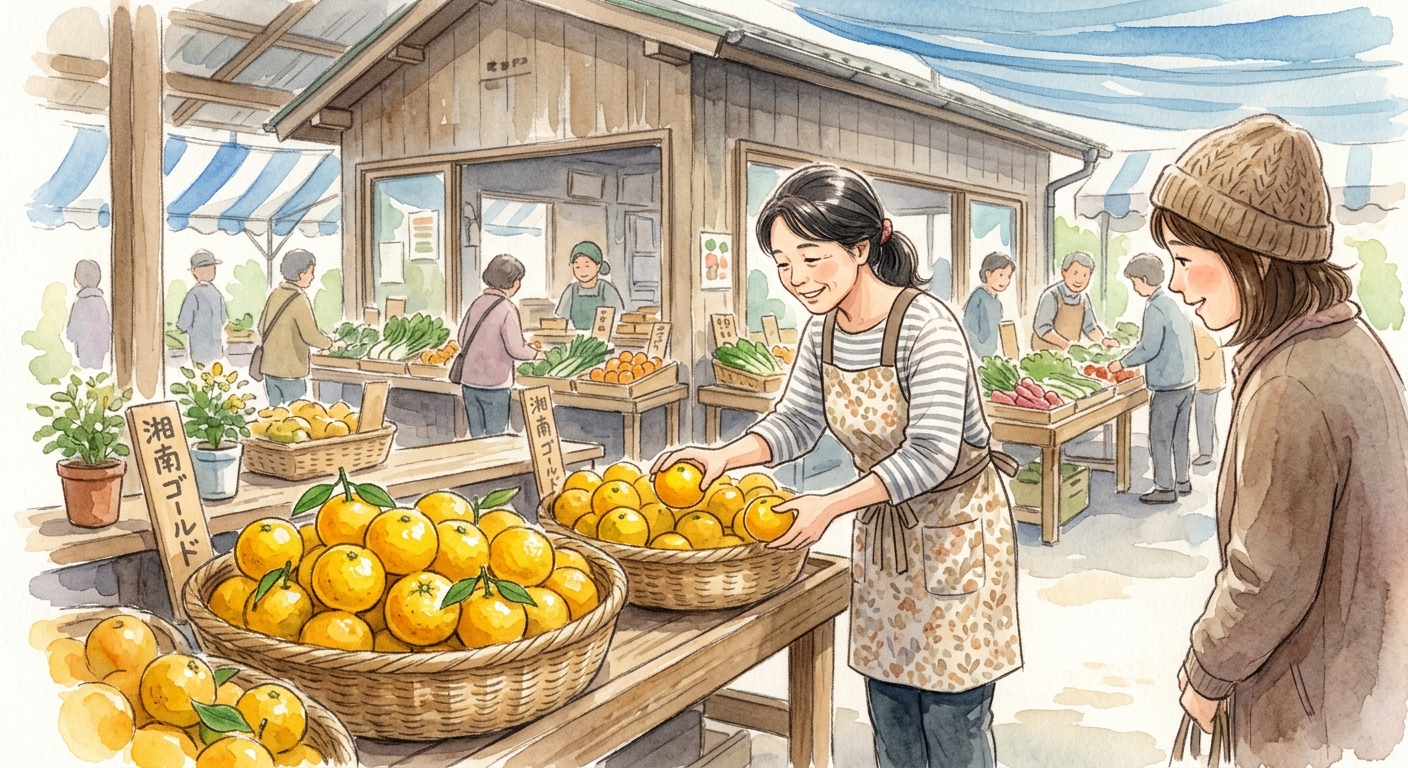 JA直売所で湘南ゴールドを入手