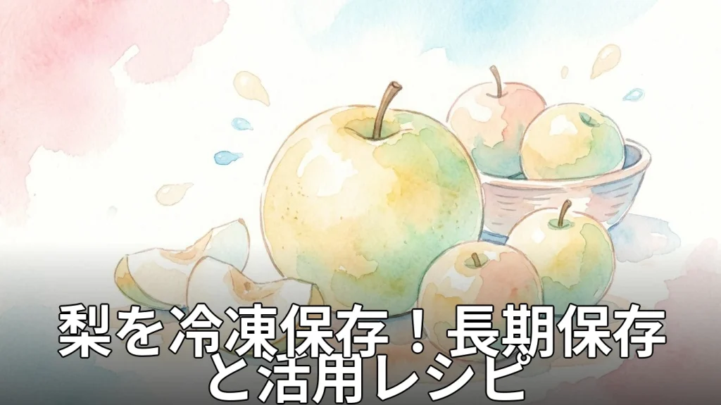 梨を冷凍保存!長期保存と活用レシピ