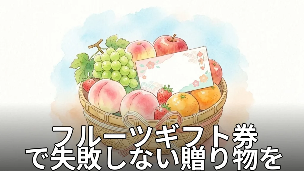 フルーツギフト券で失敗しない贈り物を