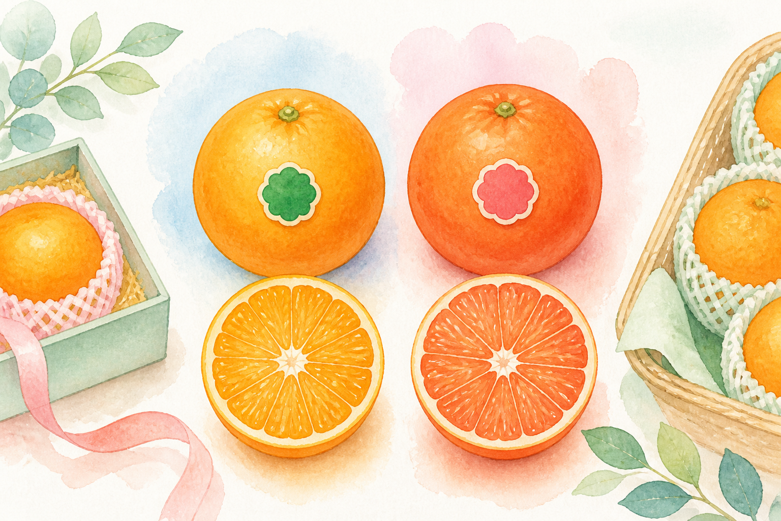 みかん、シール、箱、パッケージ、果物