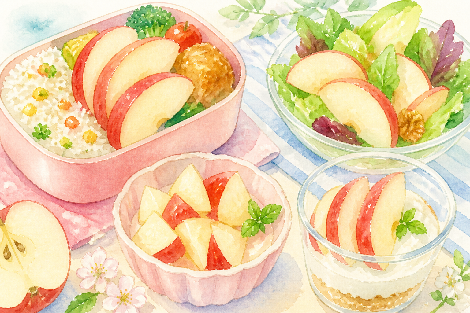 カットりんご、変色しにくいりんご、お弁当、デザート