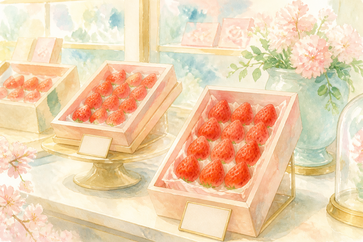 希少な新品種いちごのギフトボックス